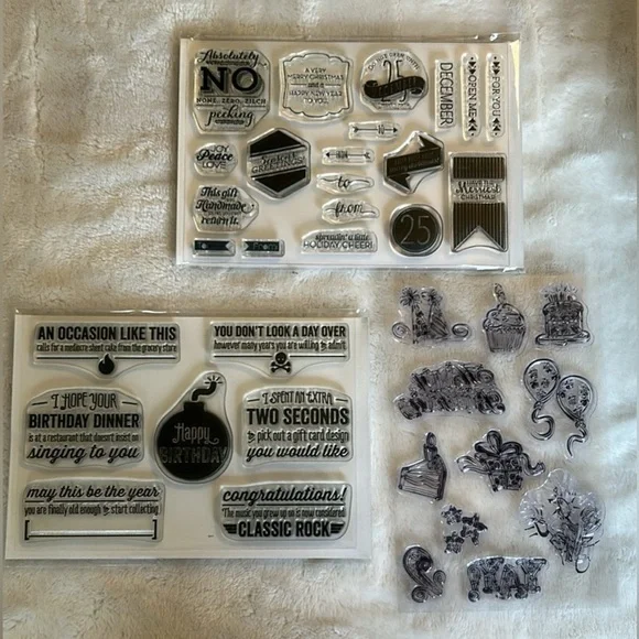 Large Acrylic Stamp Set (Stampin Up, Close to my Heart & others) - Picture 4 of 9